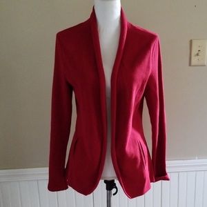 Talbots Women Red Cardigan Size S